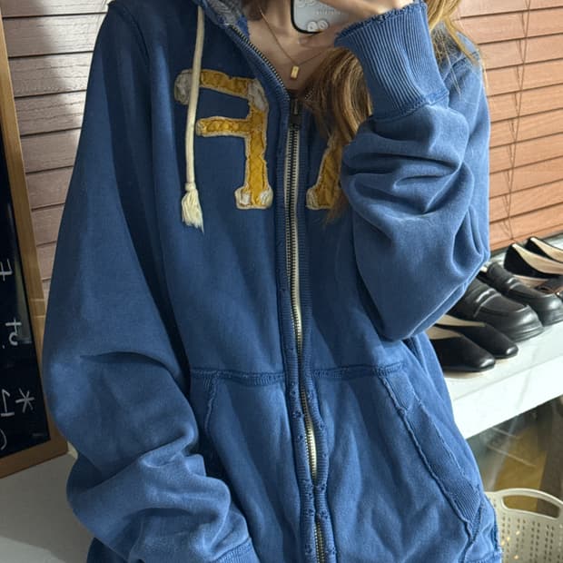 아베크롬비 데미지 후드집업