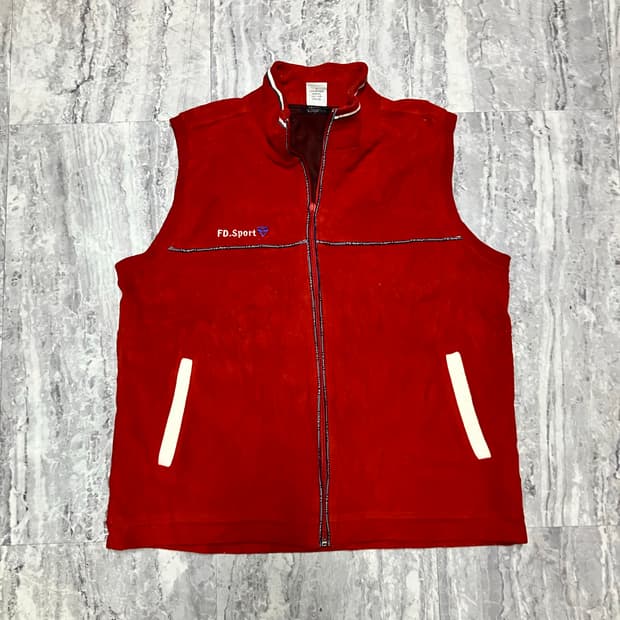 일본빈티지 Fluid 핀터깔 올드스쿨아메카지 스트릿 베스트조끼