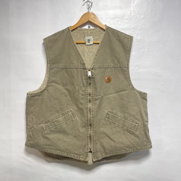 칼하트 USA 02s 샌드스톤 덕베스트 (V13)XL 레귤러