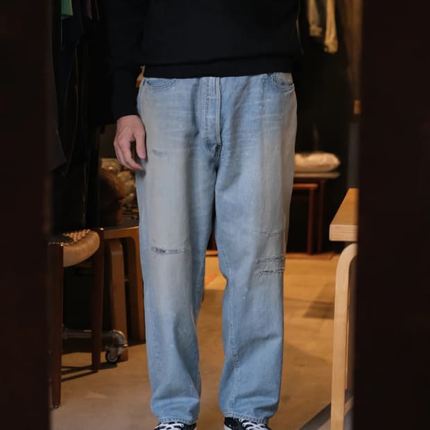 [34/30] 아프레쎄 25fw no.37 블리치 데님 팬츠