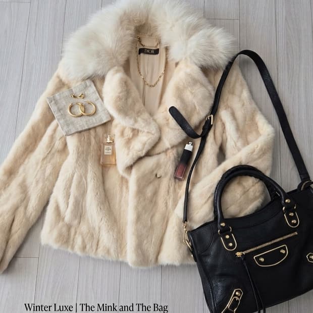 모건(MORGAN) 폭스퍼 밍크 스타일 하프 자켓 (55사이즈/베이지)