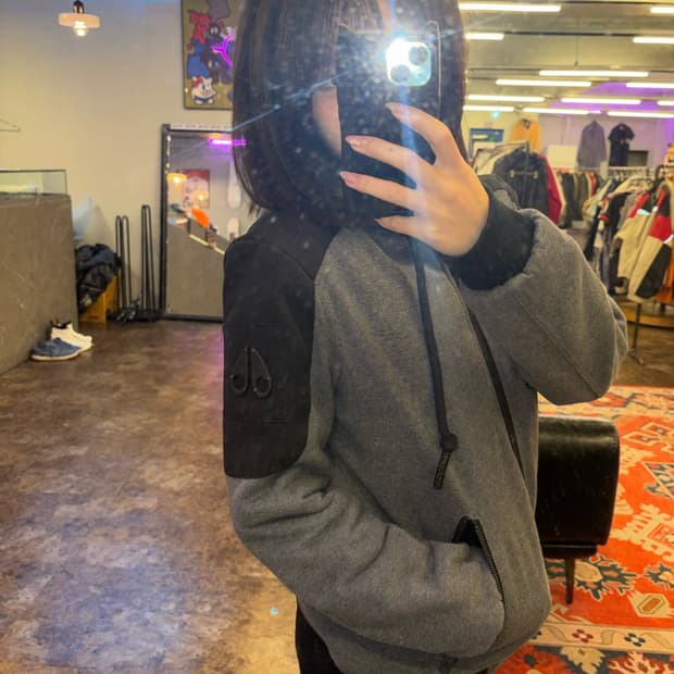 무스너클 그레이 칼튼 후드집업