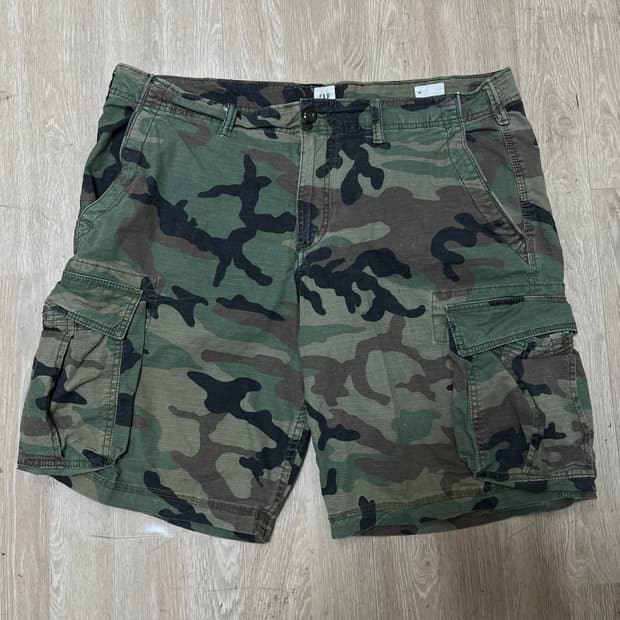 GAP 갭 밀리터리 카모 카고 반바지 38 