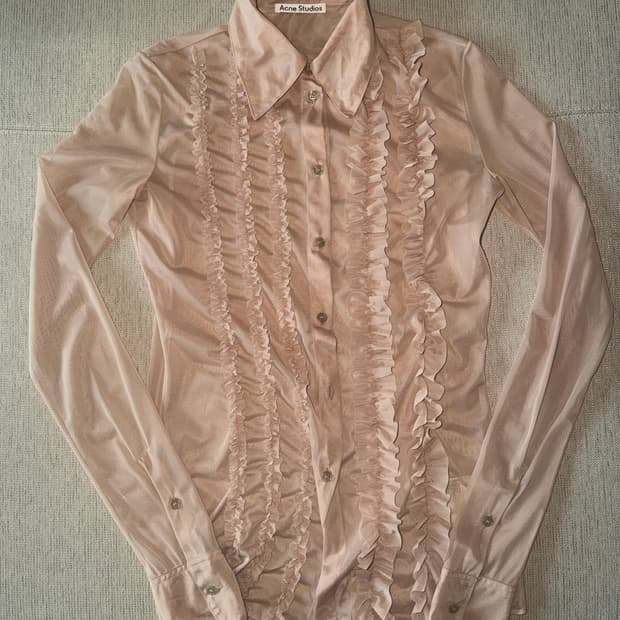 Acne Studios 시스루 여성 블라우스