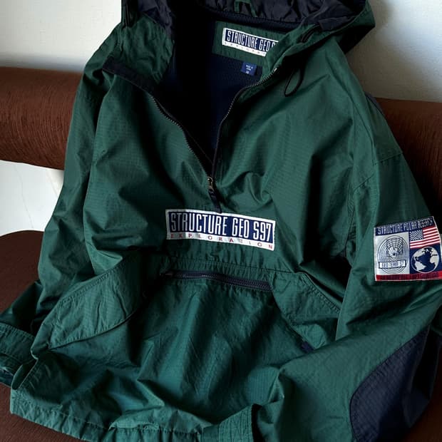90's washer nylon utility anorak parka 