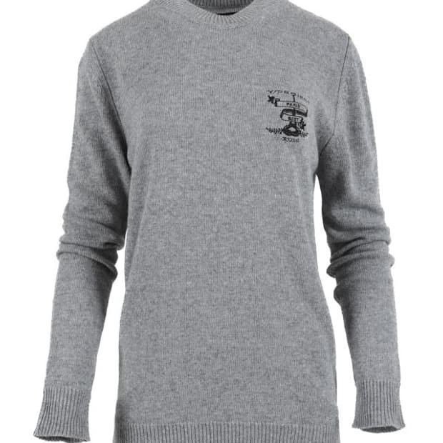 와이프로젝트 로고 울 블렌드 니트