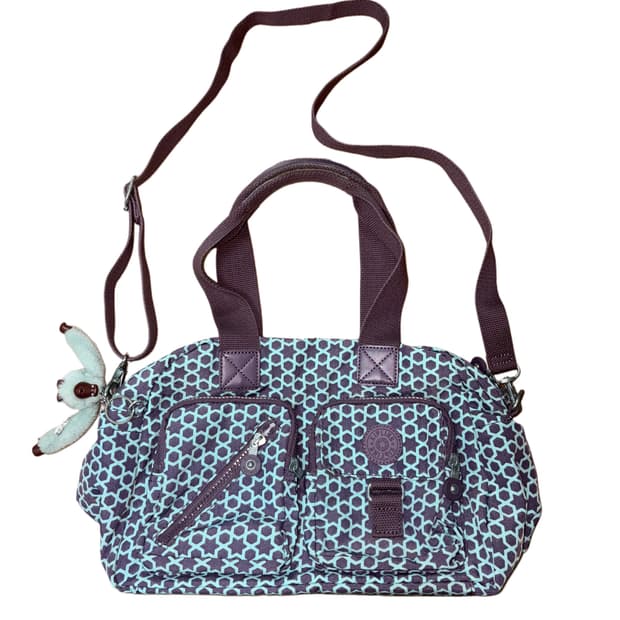 키플링 스타패턴 민트퍼플 크로스백