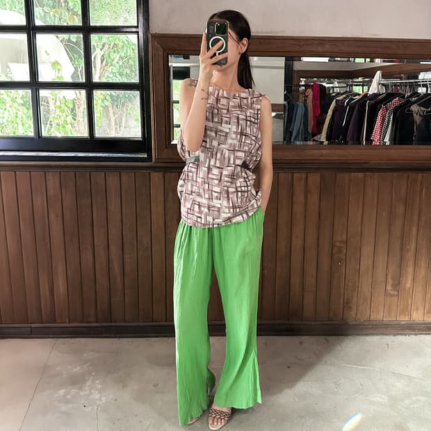 MARNI sleeveless belt blouse