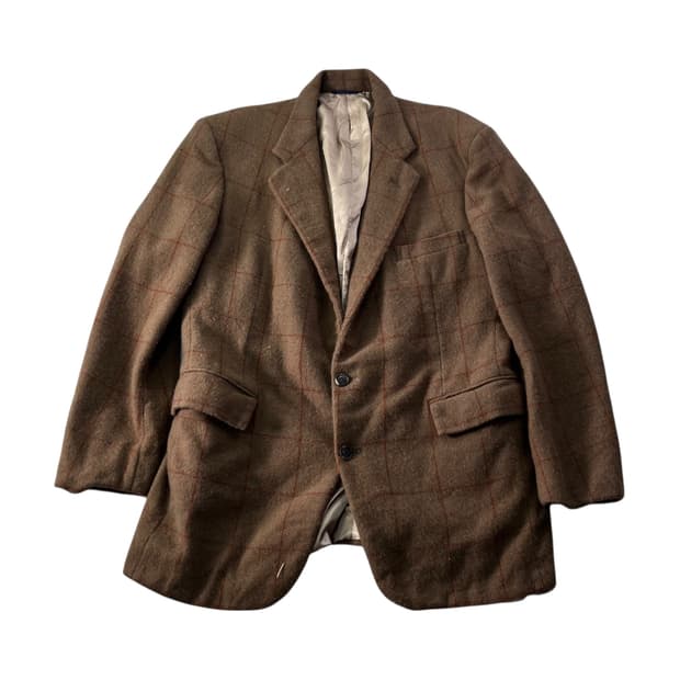 100 폴로랄프로렌 90s 울 체크 블레이저 자켓