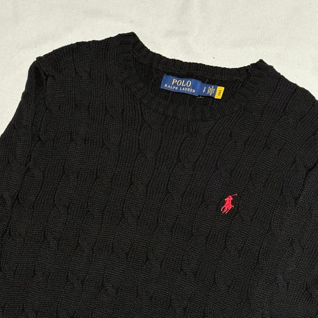 S 폴로랄프로렌 블랙 케이블 니트