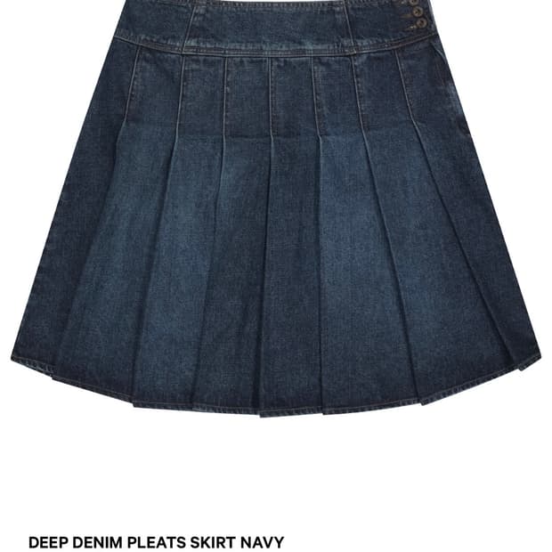 코이세이오 딥 데님 플리츠 스커트 2사이즈