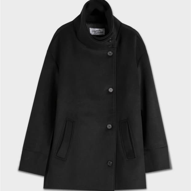 [FREE] 디망쉬 Double Breasted Coat 코트 블랙