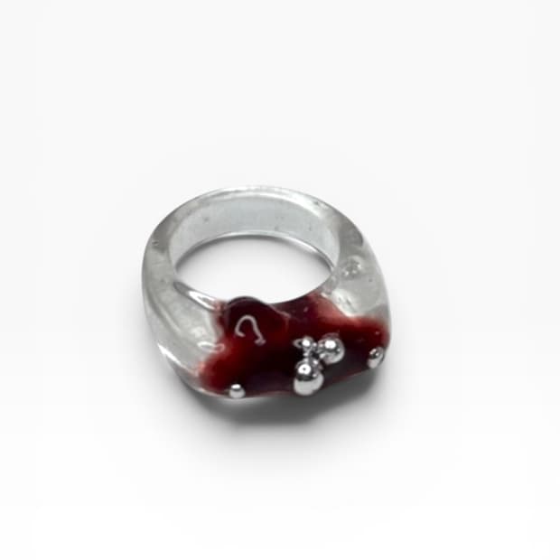 Blood Halo No 5. Resin ring