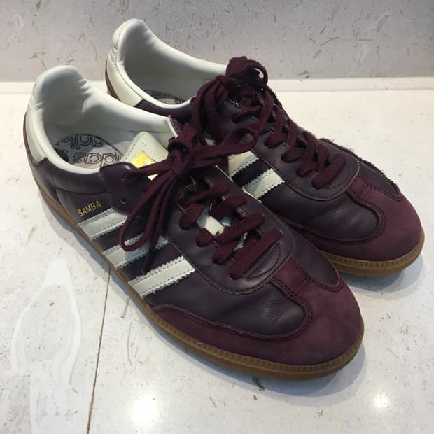 아디다스 삼바 마룬 크림 화이트