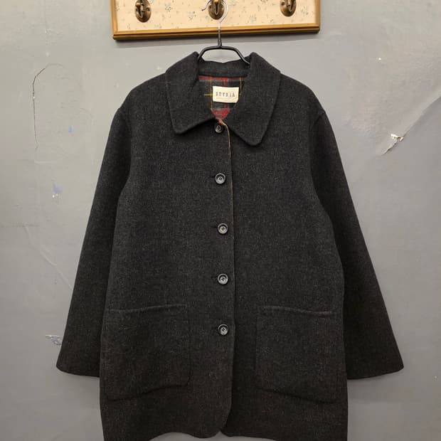 일본빈티지핸드매이드울코트