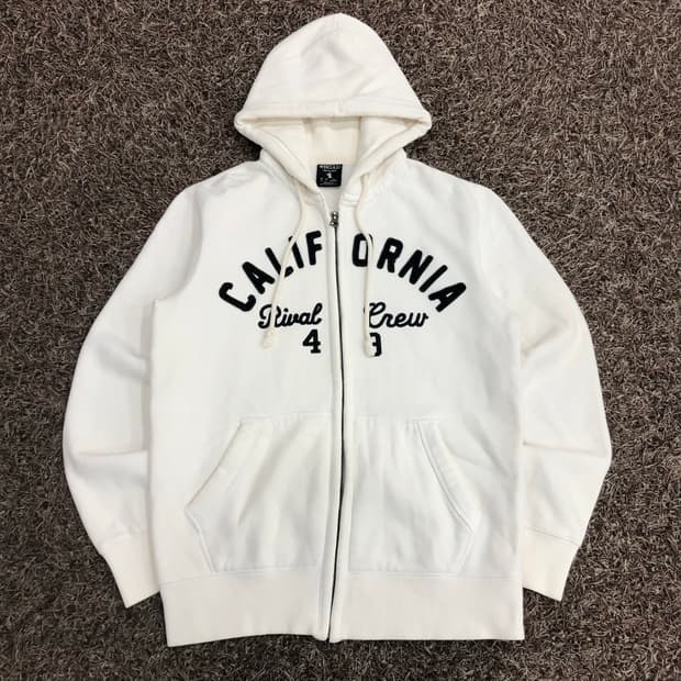 후아유 화이트 후드집업