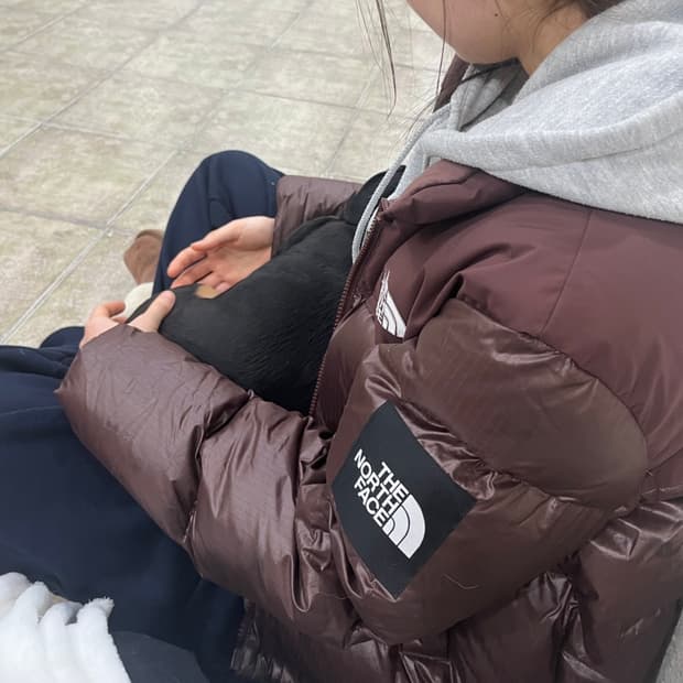 노스페이스 화이트라벨 노벨티 눕시다운 자켓 코코아 브라운