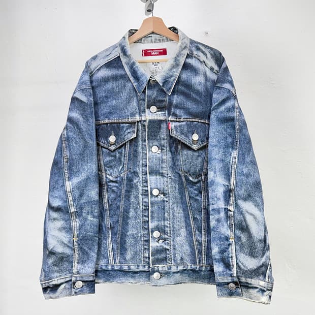 준야 와타나베 x 리바이스 x 베르베르진 25ss 트롱프뢰유 데님 자켓