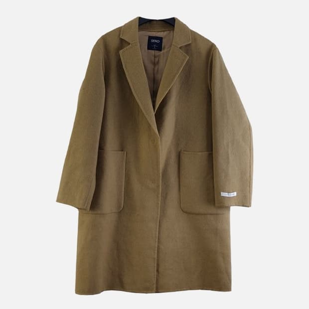 스파오 여성S 카멜 핸드메이크 롱코트 M5913