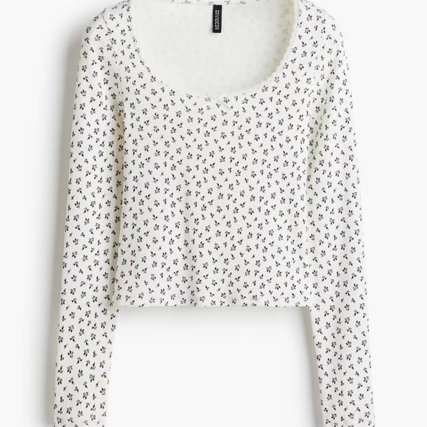 H&m 리브드 저지 탑