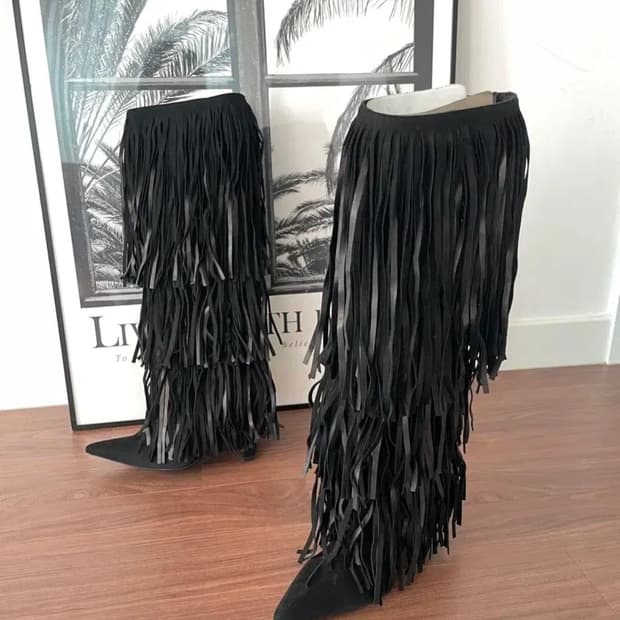 자라 프린지 부츠 39