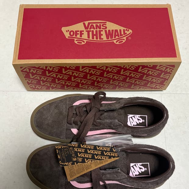 반스 올드스쿨 브라운핑크 260 (새거)