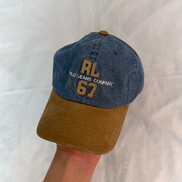 00s 폴로 랄프로렌 폴로진스 데님 자수 볼캡