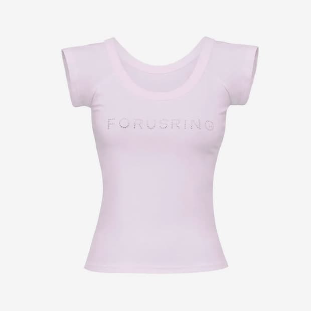 포어링B.jewel logo tee (pink)