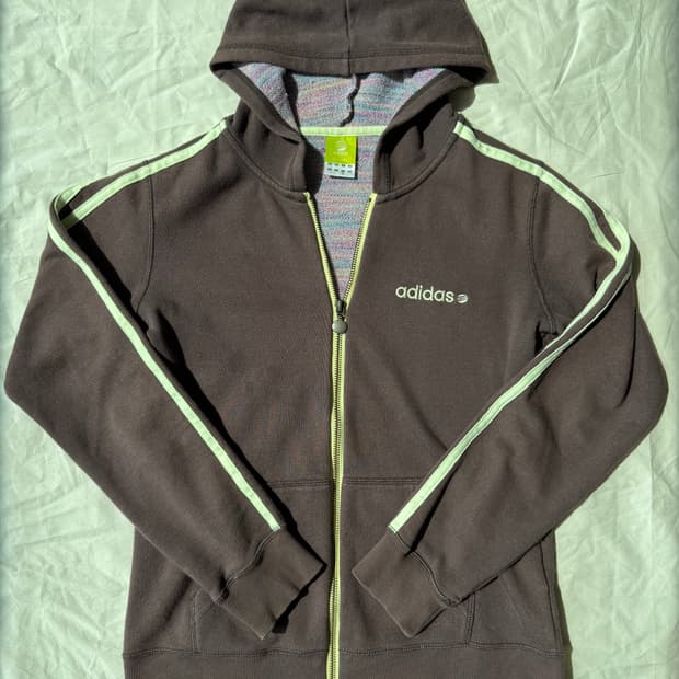 브라운 아디다스 집업