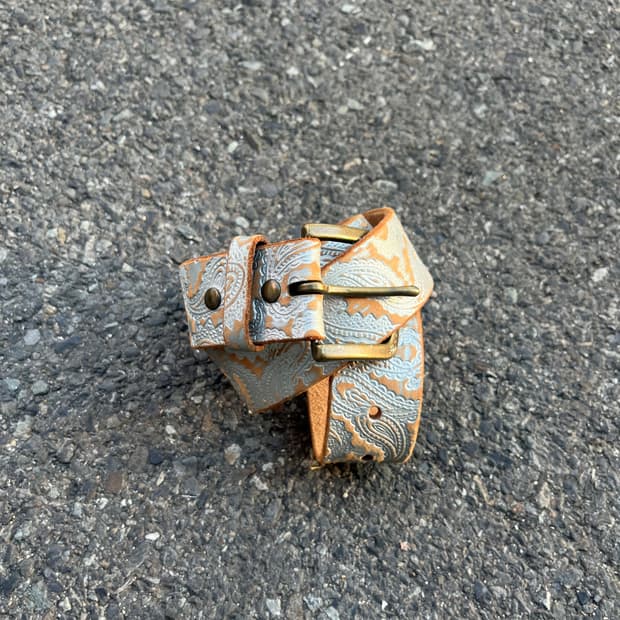 Vintage 에스닉 패턴 벨트 