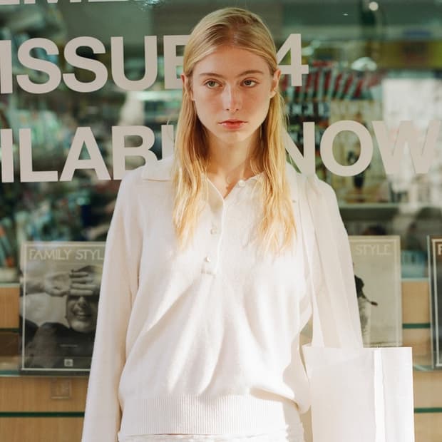 로우클래식 메리노 캐시미어 오픈카라 스웨터 (아이보리)