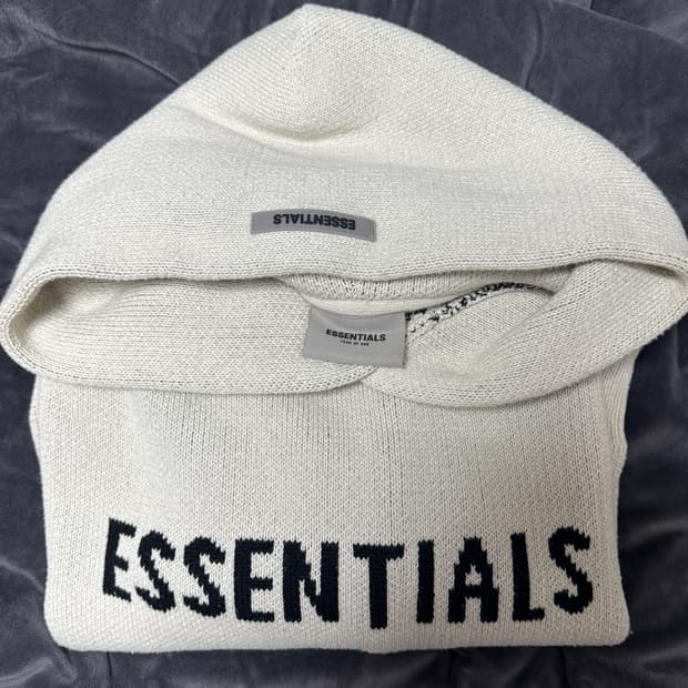 에센셜 니트 후드 오트밀 M