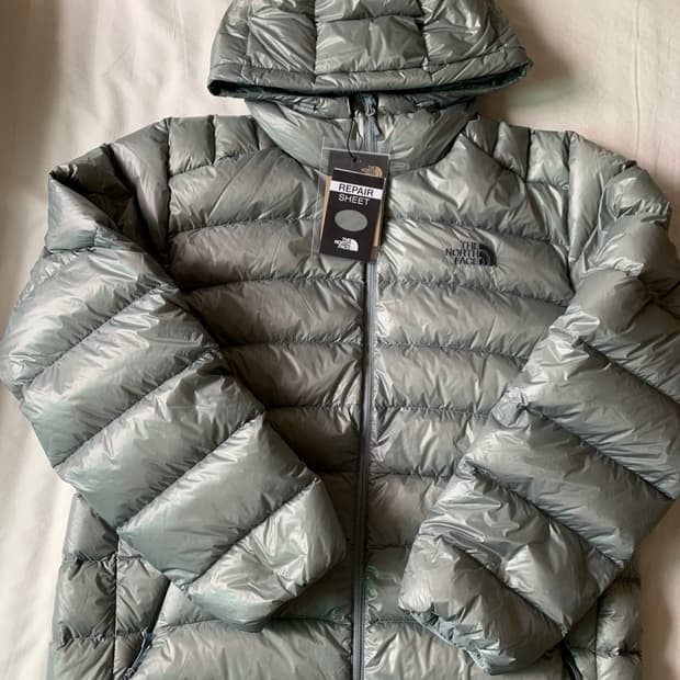 노스페이스 마티에 ex RDS  다운후디 라이트그레이