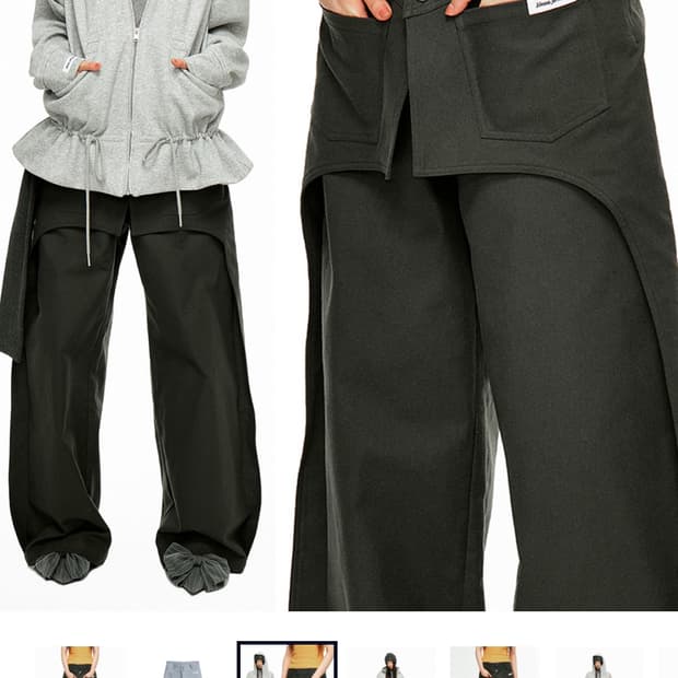 테스트메커니즘 jikoo khaki workwear wide pants