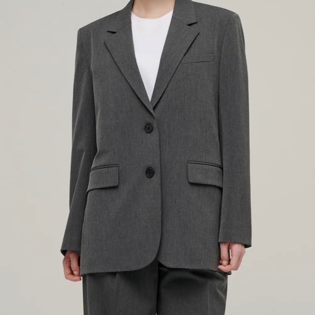 무신사 스탠다드 우먼 우먼즈 오버사이즈 블레이저 [미디엄 그레이]