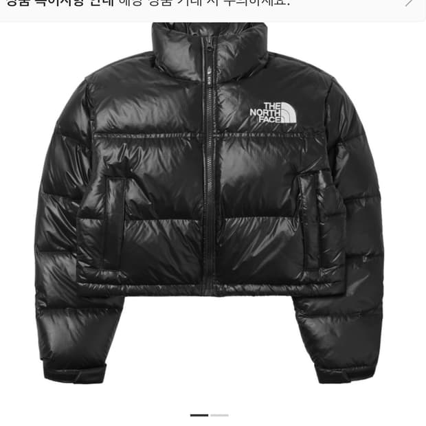 노스페이스 화이트 라벨 눕시 숏자켓 블랙 M