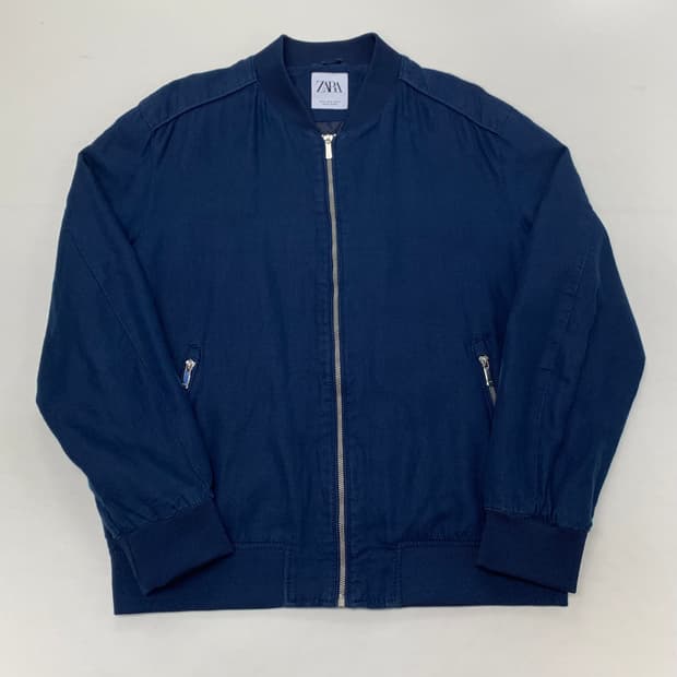 ZARA 자라 린넨 블루종 자켓 (XL)