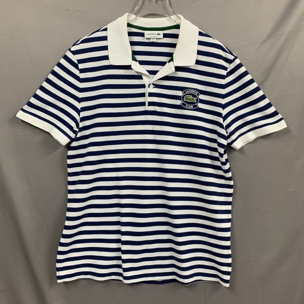 L 라코스테 라이브 레귤러핏 스트라이프 단가라 반팔 카라티