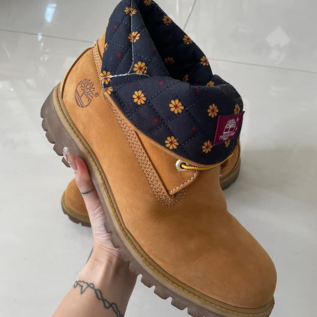 work boots 2way flower patterns 워크 부츠
