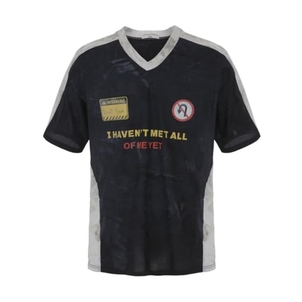 [OS] 노쿨러스 워시드 필름 저지 티셔츠 블랙