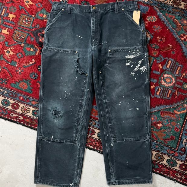 OG USA Made 칼하트 더블니 블랙 칼하트 B01 썩블니