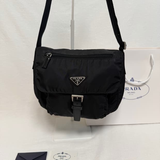 정품 프라다 포코노 나일론 블랙 크로스백 메신저백 숄더백 주우재백
