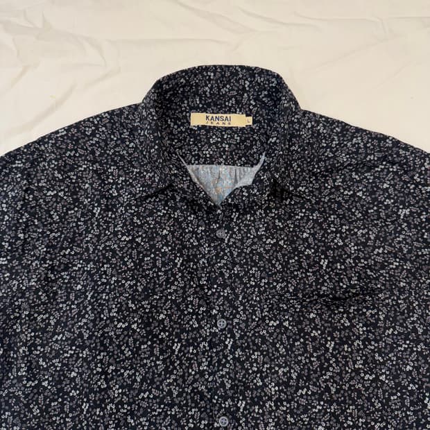 KANSAI JEANS 플라워 패턴 반팔 셔츠