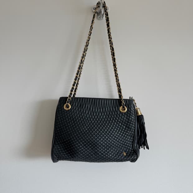 올드 발리(BALLY) 레더 체인 숄더백