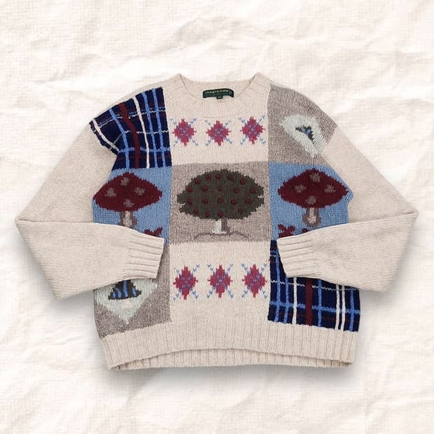 COUNTDOWN 카운트다운 빈티지 울 패턴 니트