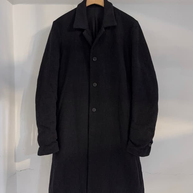 포엠 보헤미안 헤비울 싱글 코트 블랙 48