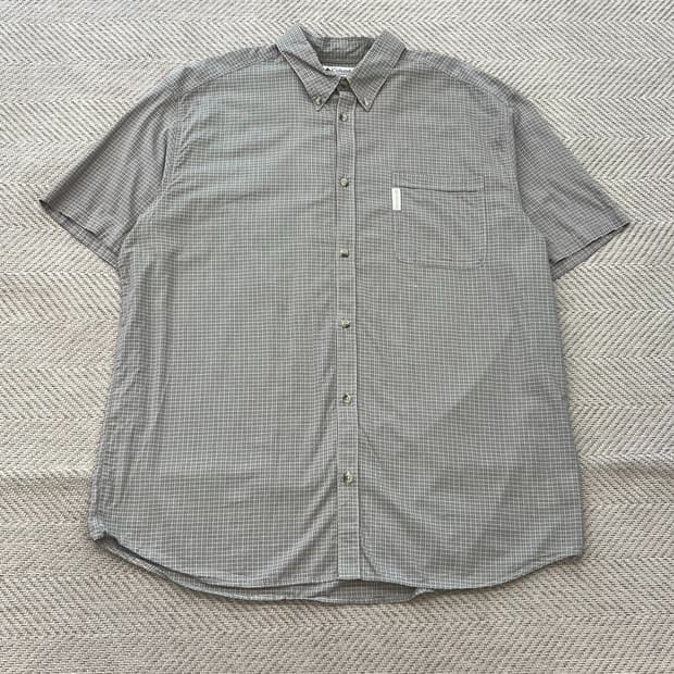 콜롬비아 체크 하프 셔츠 r4153