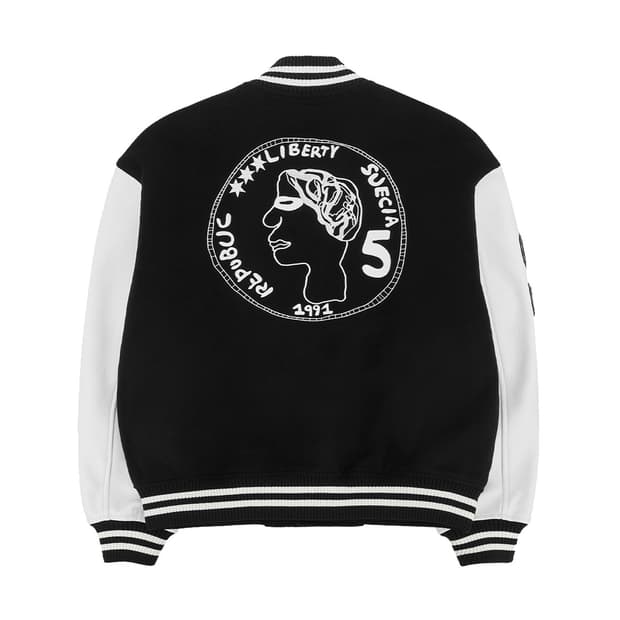 STU X HANK Varsity Jacket Black