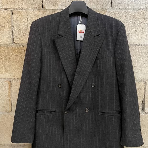 펜디 스트라이프 더블 블레이저 