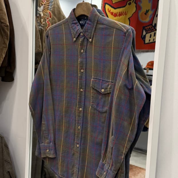 80s Woolrich 울리치 빈티지 코튼 플란넬 체크 셔츠